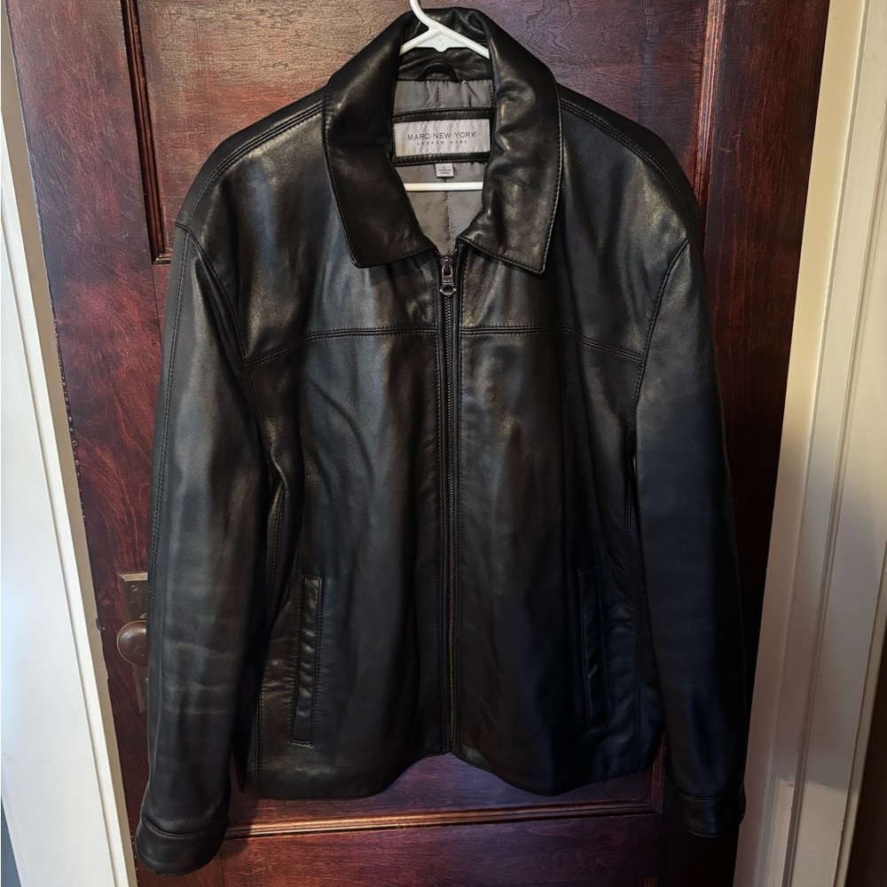 Marc New York Men's Black Leather Jacket